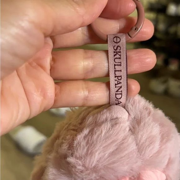 Skullpanda Pink Fluffy Keychain 💯% Authentic Guaranteed - Picture 3 of 6